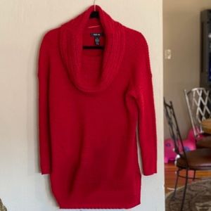 STYLE & CO Red Cowl Neck Sweater